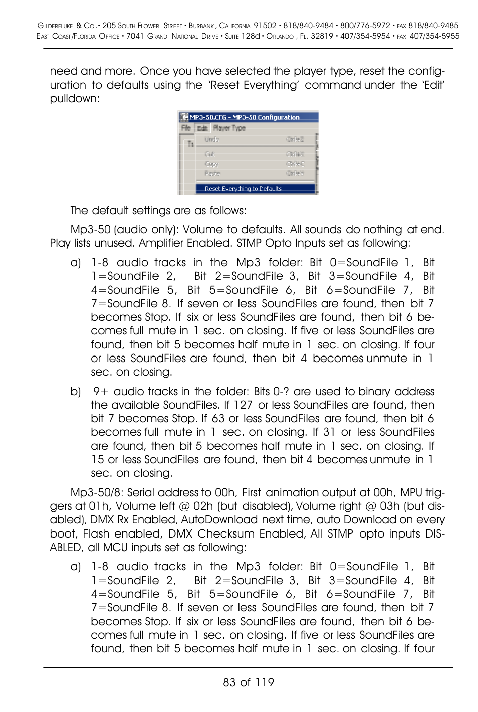Gilderfluke&Co Mp3-50 Audio & Show Controllers User Manual | Page 91 / 127