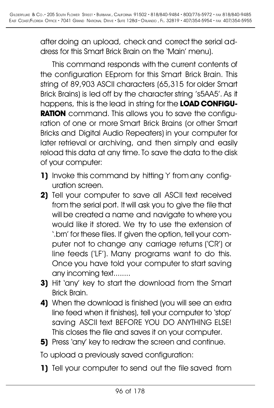 Gilderfluke&Co 'Smart' Brick Animation Control System User Manual | Page 106 / 188