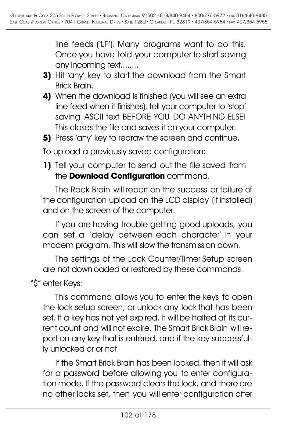 Gilderfluke&Co 'Smart' Brick Animation Control System User Manual | Page 112 / 188
