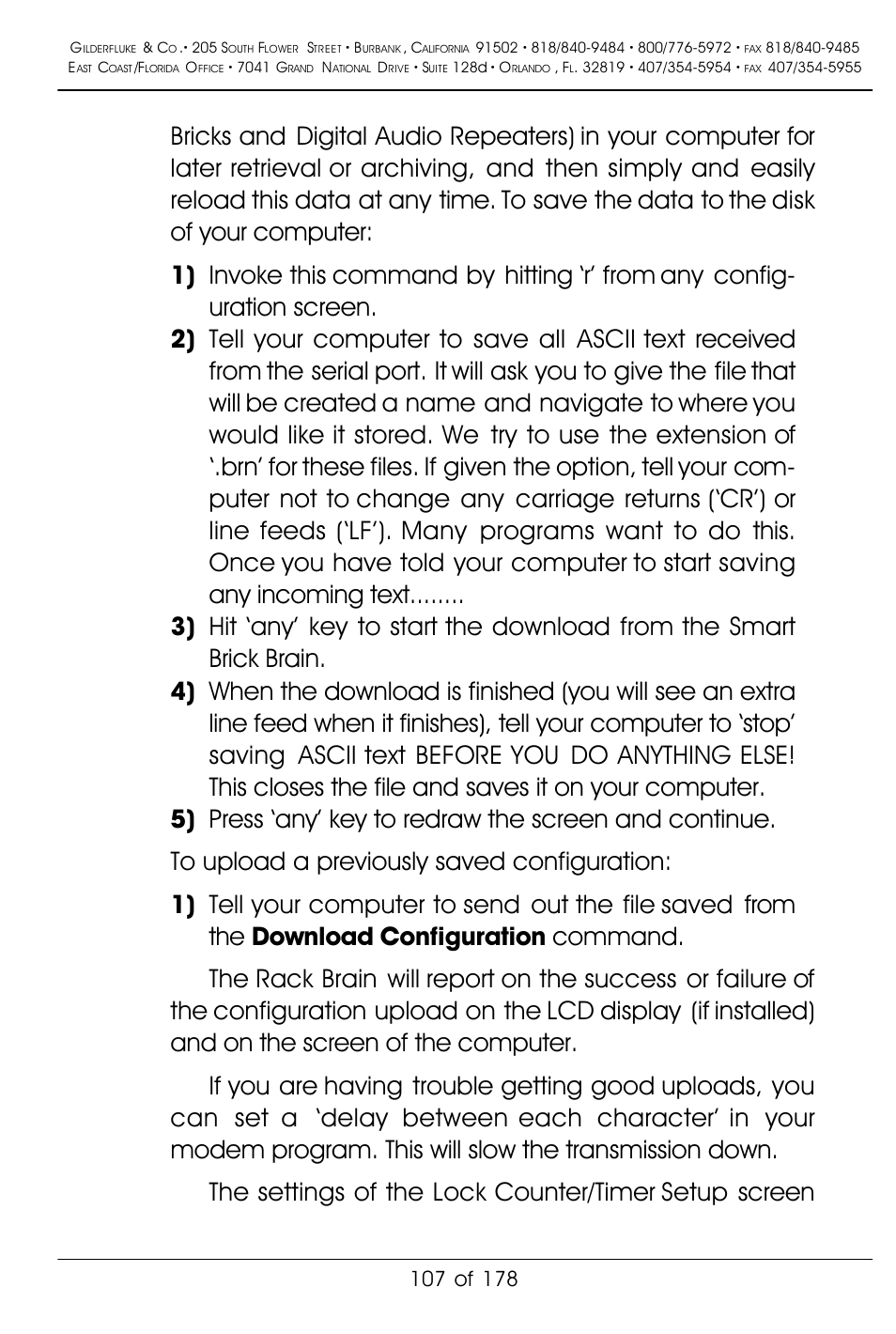 Gilderfluke&Co 'Smart' Brick Animation Control System User Manual | Page 117 / 188