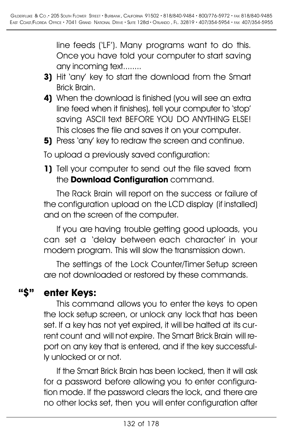 Enter keys | Gilderfluke&Co 'Smart' Brick Animation Control System User Manual | Page 142 / 188