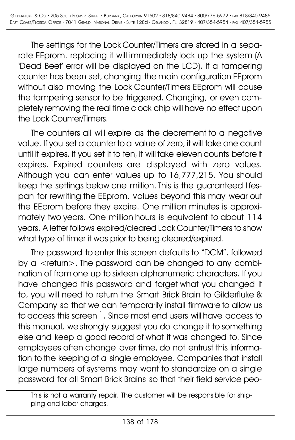 Gilderfluke&Co 'Smart' Brick Animation Control System User Manual | Page 148 / 188