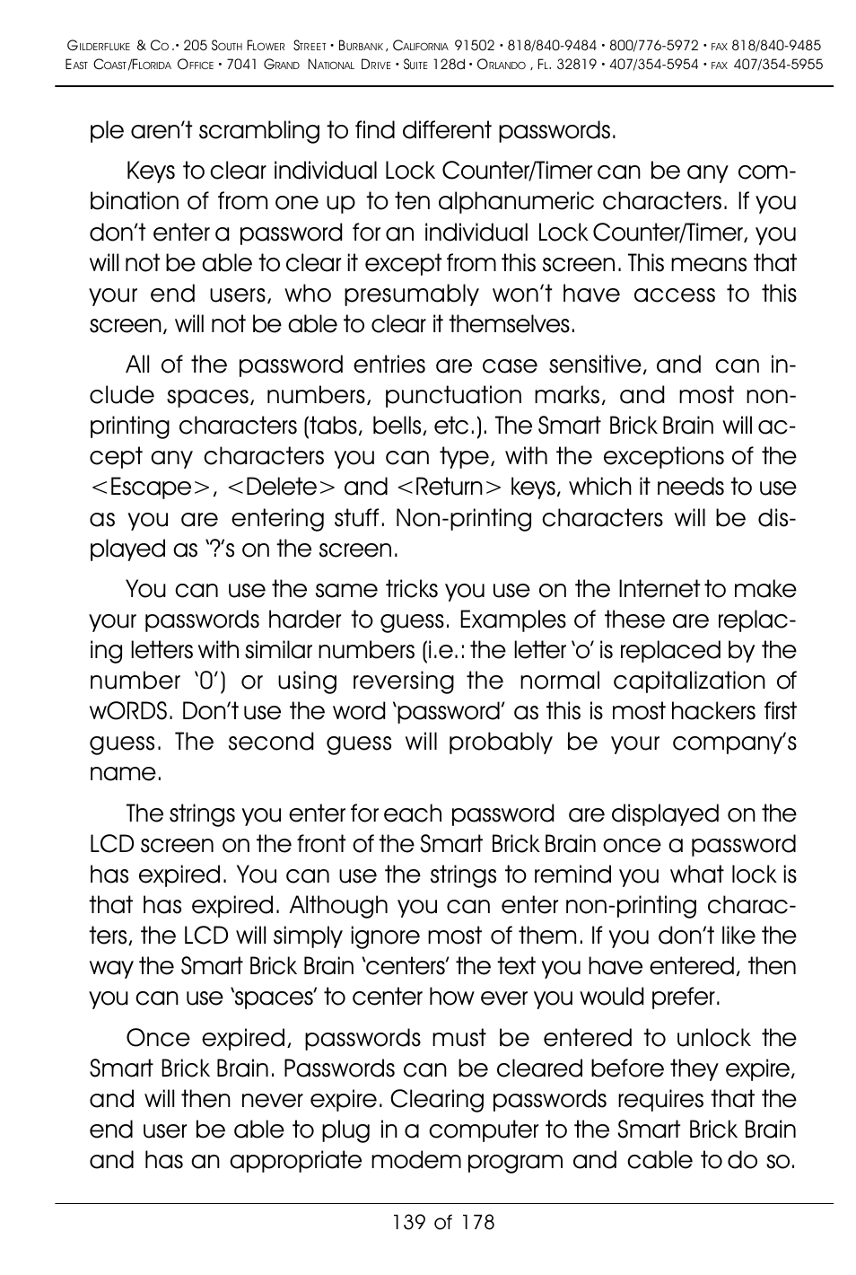Gilderfluke&Co 'Smart' Brick Animation Control System User Manual | Page 149 / 188