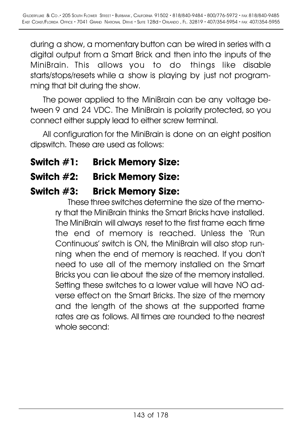 Gilderfluke&Co 'Smart' Brick Animation Control System User Manual | Page 153 / 188
