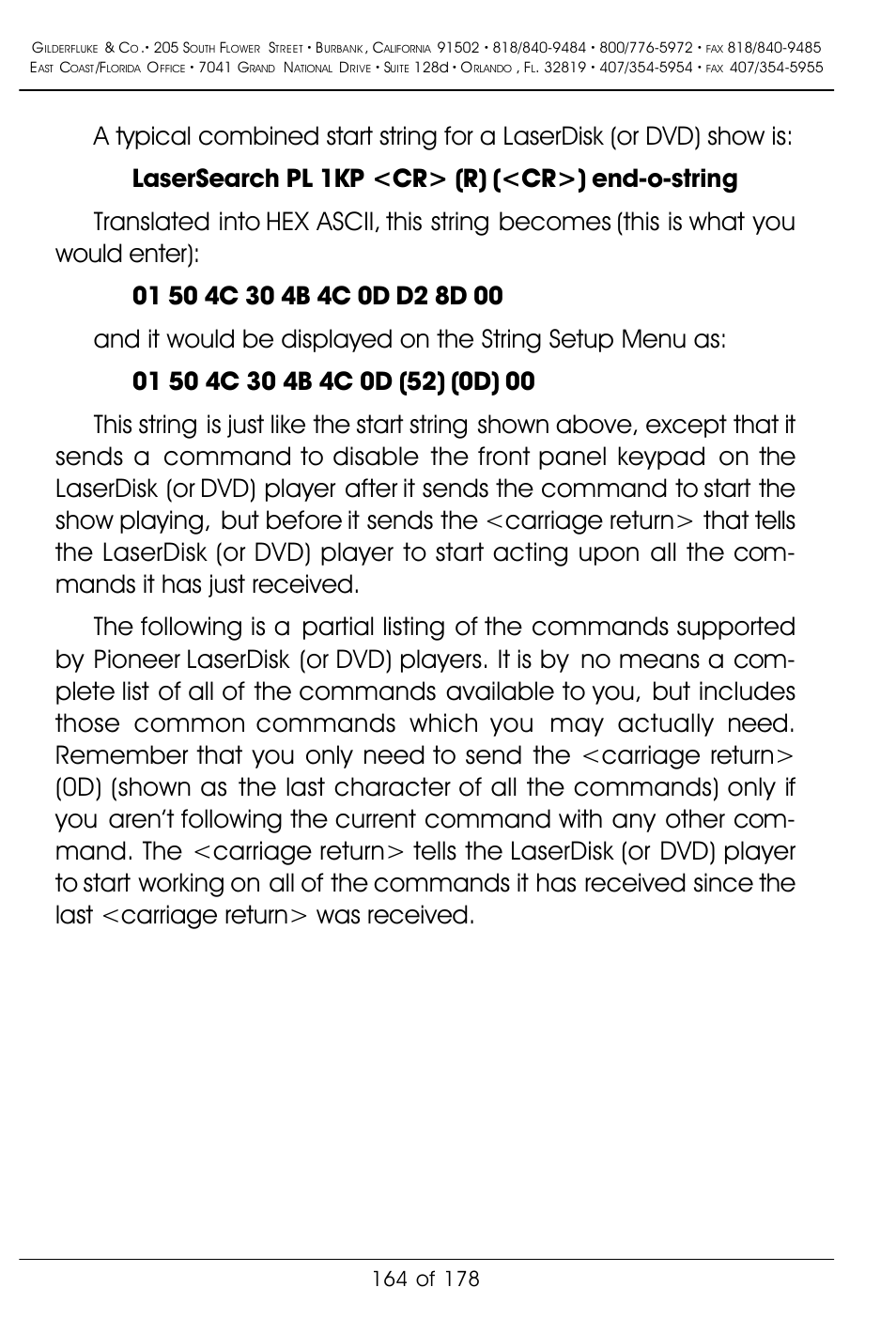 Gilderfluke&Co 'Smart' Brick Animation Control System User Manual | Page 174 / 188