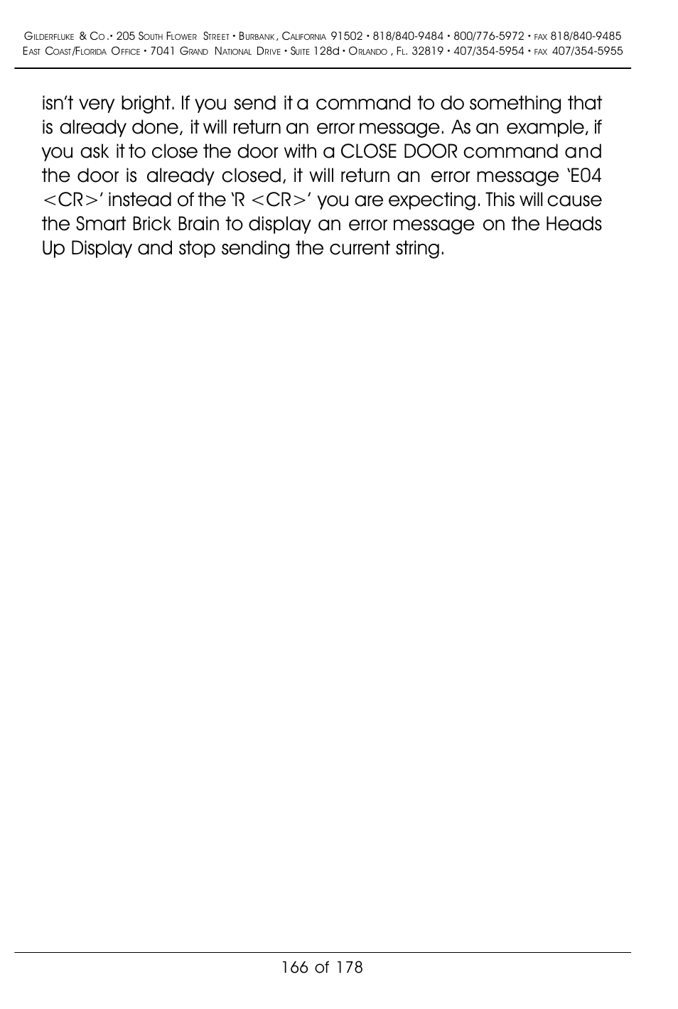 Gilderfluke&Co 'Smart' Brick Animation Control System User Manual | Page 176 / 188