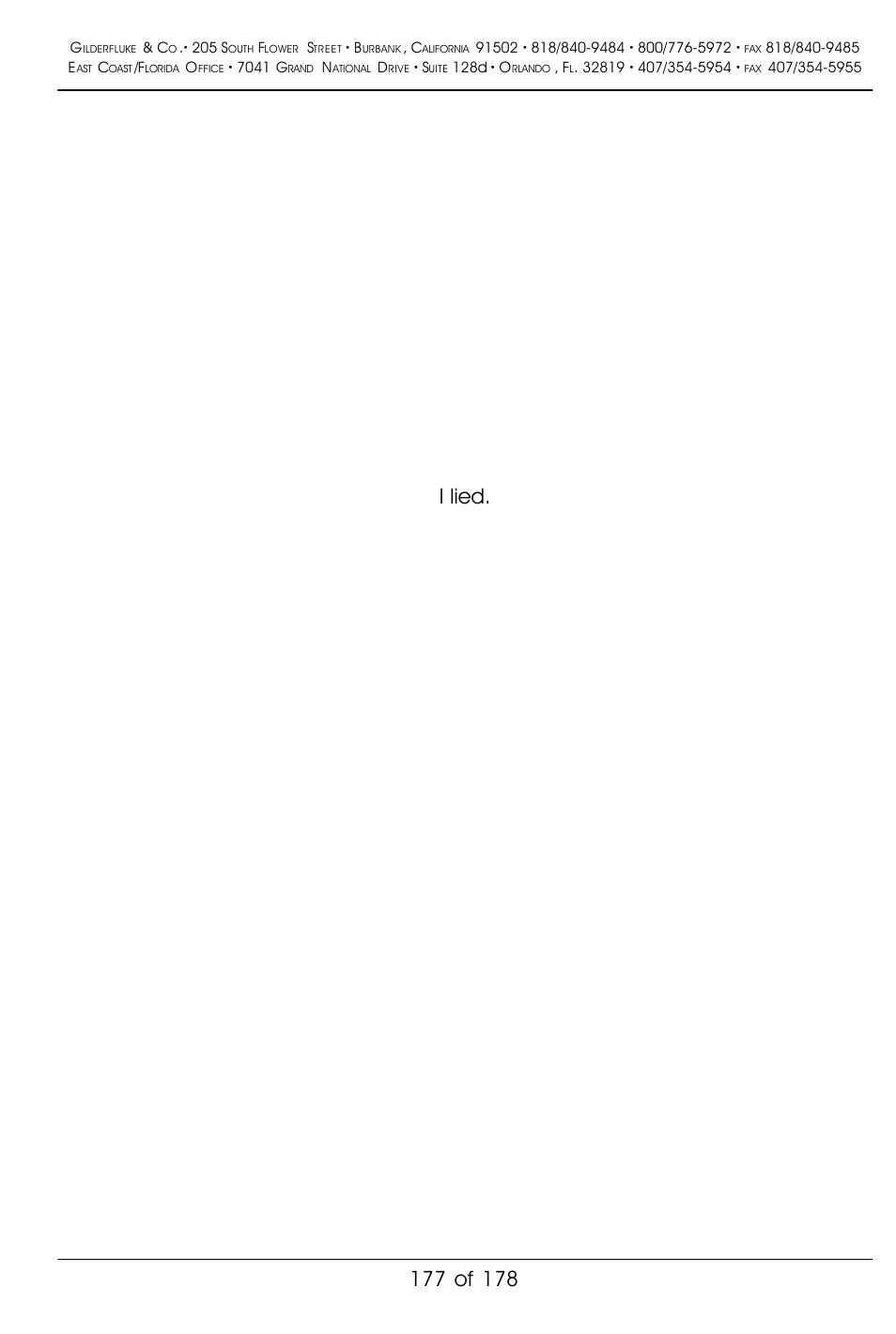 I lied | Gilderfluke&Co 'Smart' Brick Animation Control System User Manual | Page 187 / 188