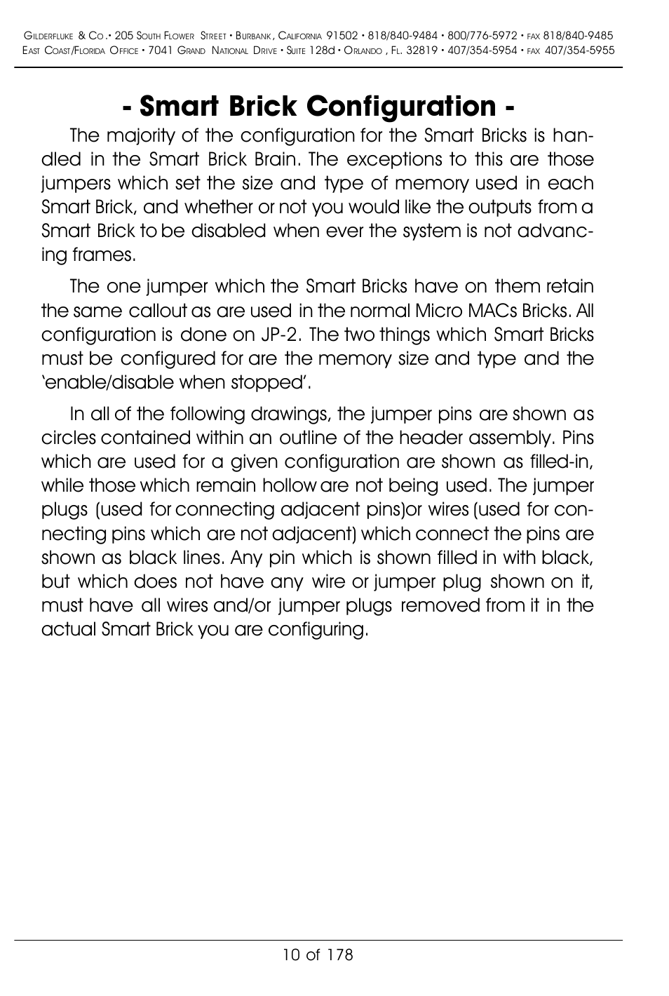 Smart brick configuration | Gilderfluke&Co 'Smart' Brick Animation Control System User Manual | Page 20 / 188