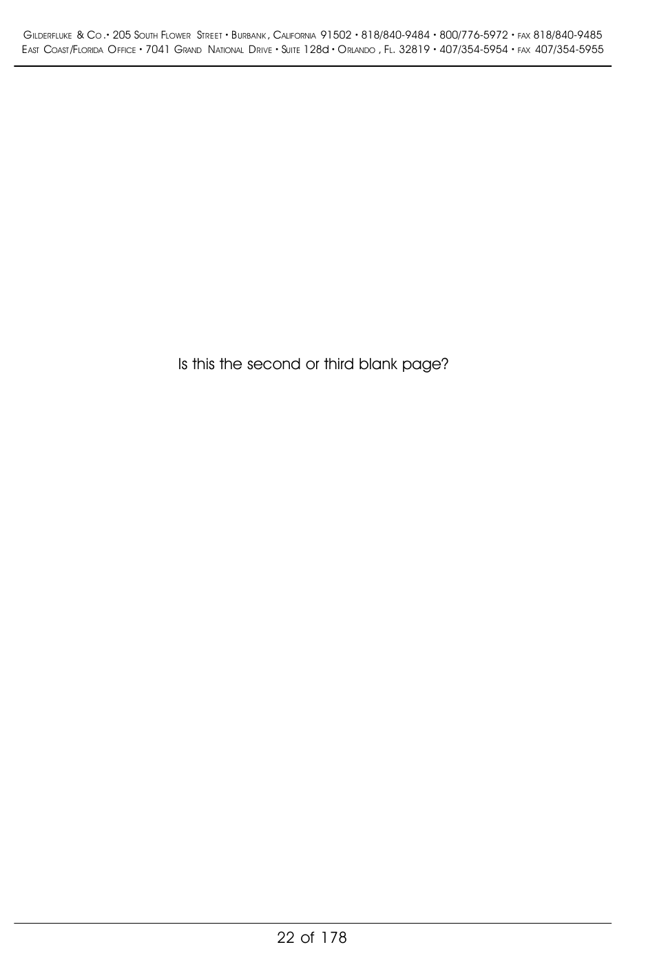 Is this the second or third blank page | Gilderfluke&Co 'Smart' Brick Animation Control System User Manual | Page 32 / 188