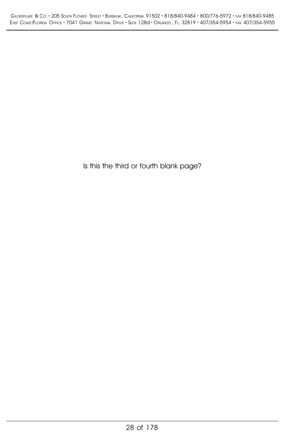 Is this the third or fourth blank page | Gilderfluke&Co 'Smart' Brick Animation Control System User Manual | Page 38 / 188