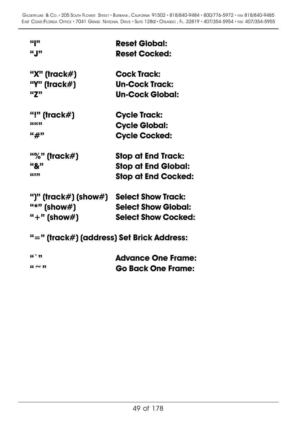 Gilderfluke&Co 'Smart' Brick Animation Control System User Manual | Page 59 / 188