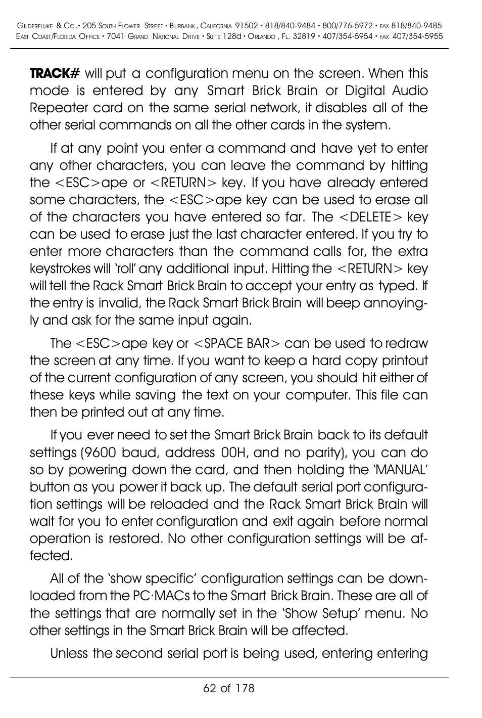 Gilderfluke&Co 'Smart' Brick Animation Control System User Manual | Page 72 / 188