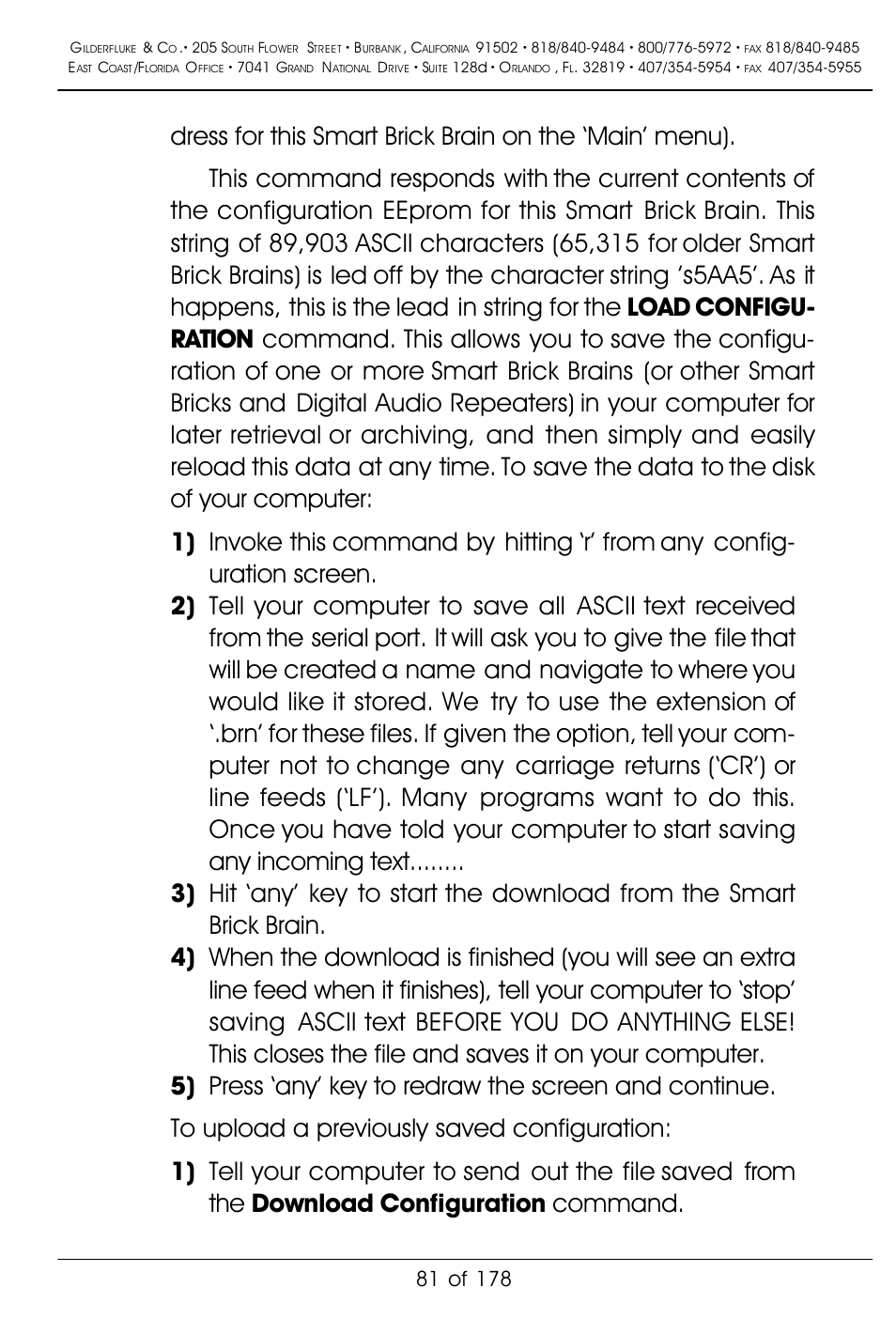 Gilderfluke&Co 'Smart' Brick Animation Control System User Manual | Page 91 / 188
