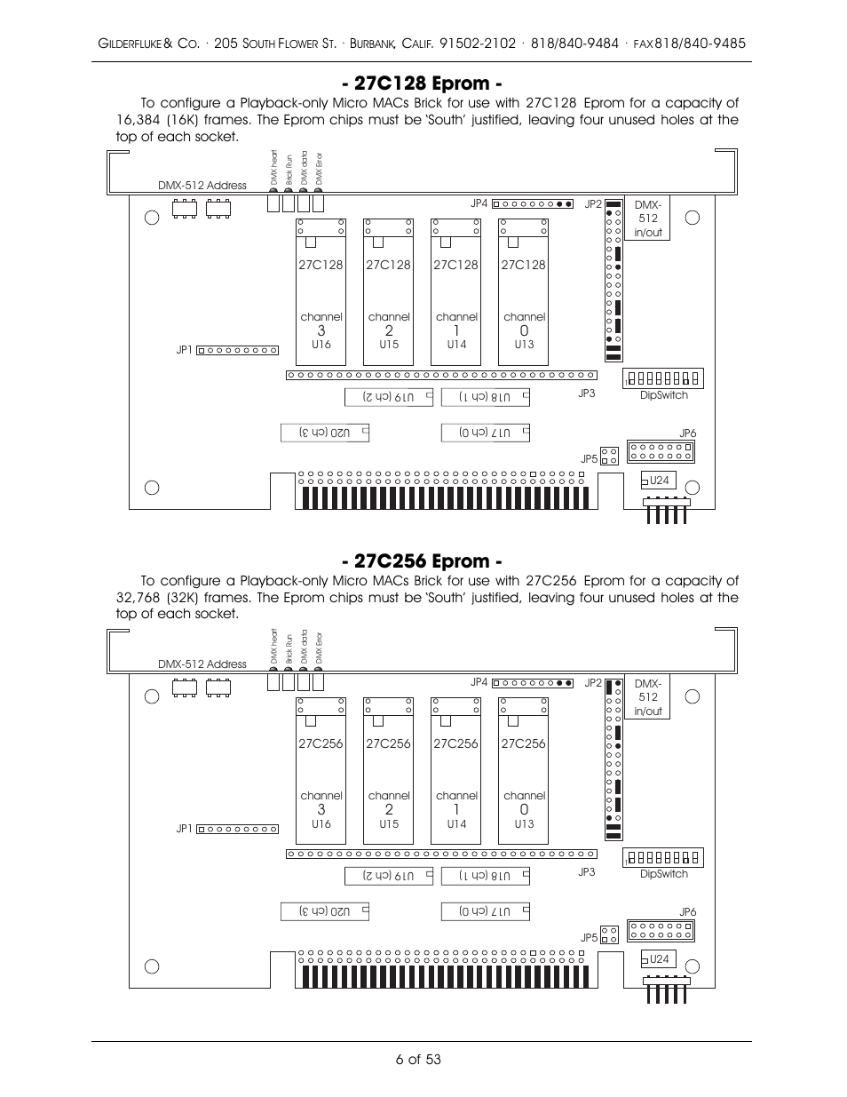 Gilderfluke&Co 'Dumb' Brick Animation Control System User Manual | Page 12 / 59