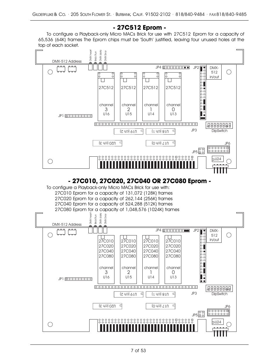 Gilderfluke&Co 'Dumb' Brick Animation Control System User Manual | Page 13 / 59