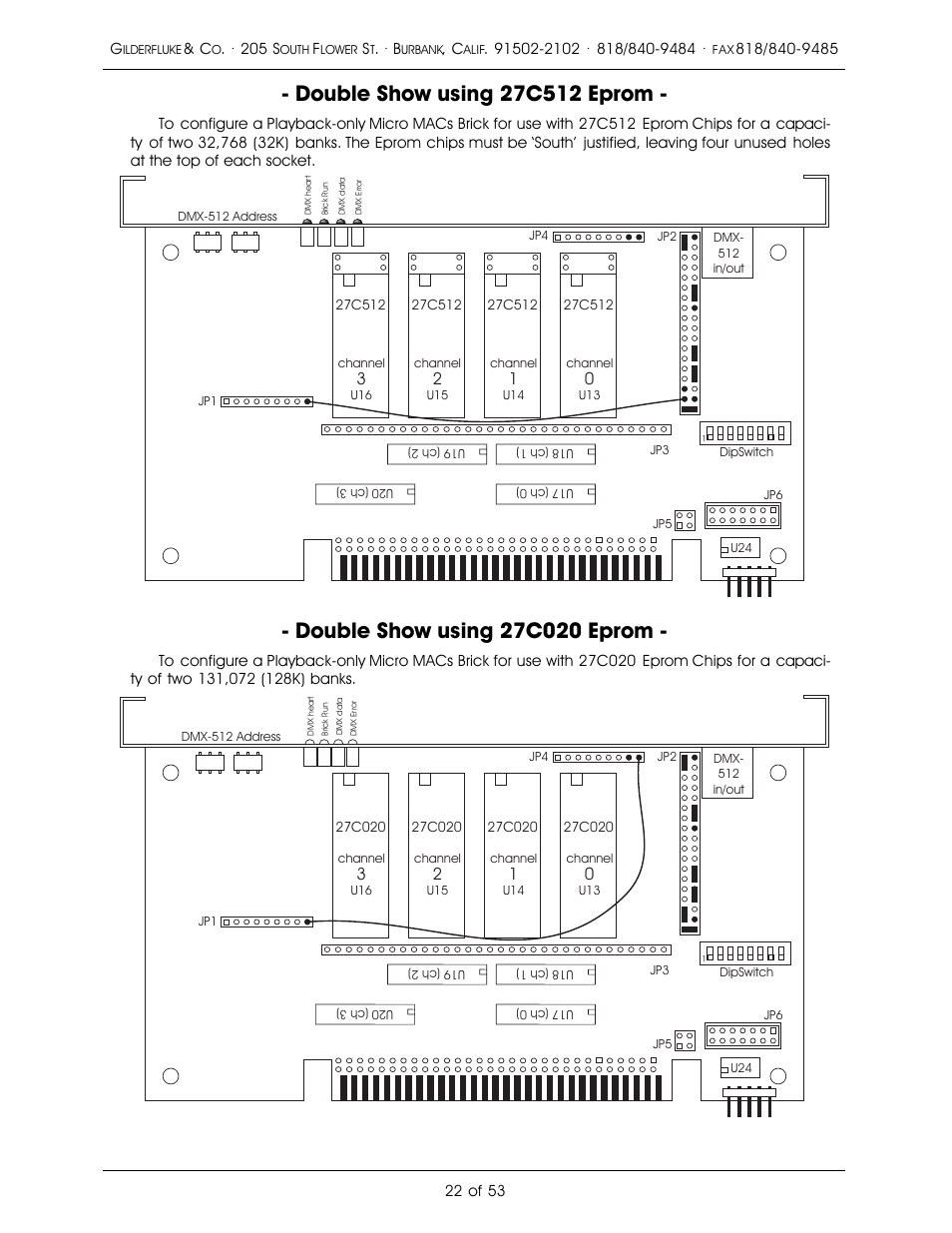 Gilderfluke&Co 'Dumb' Brick Animation Control System User Manual | Page 28 / 59