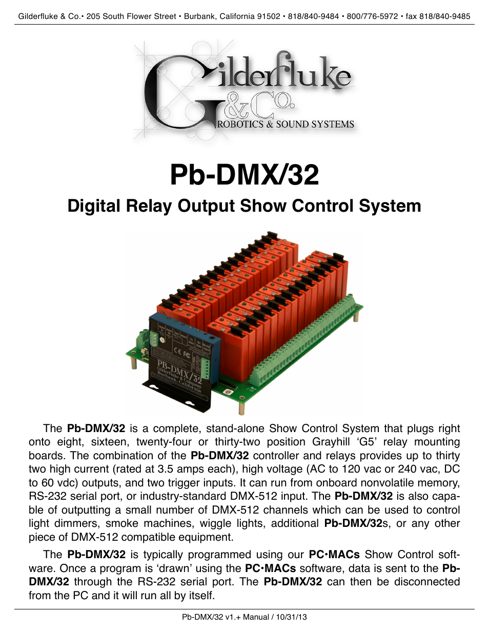 Gilderfluke&Co Pb-DMX User Manual | 43 pages
