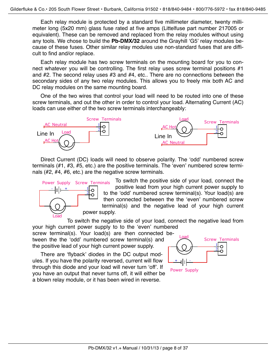 Gilderfluke&Co Pb-DMX User Manual | Page 14 / 43