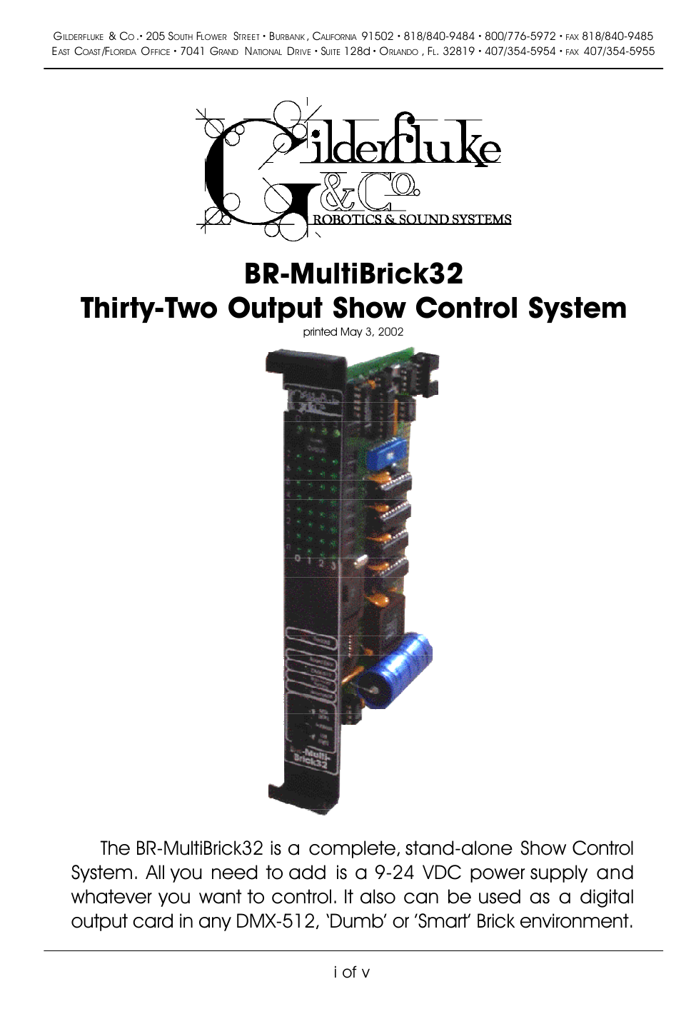 Gilderfluke&Co BR-MultiBrick32 User Manual | 42 pages