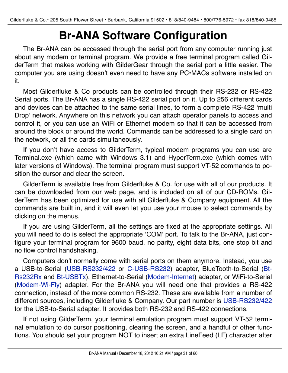 Br-ana software configuration | Gilderfluke&Co BR-ANA Analog Output Smart/Dumb Brick User Manual | Page 31 / 60