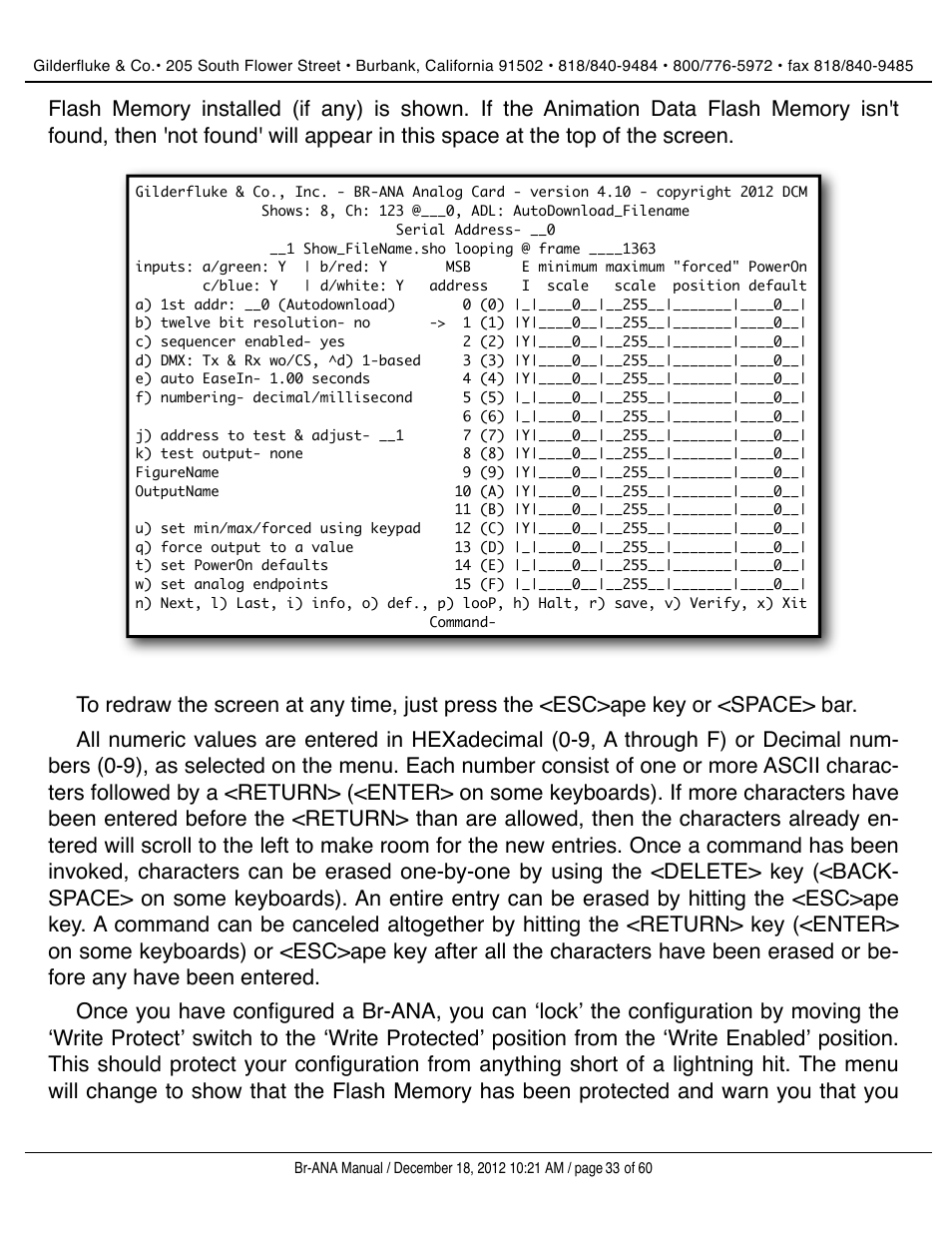 Gilderfluke&Co BR-ANA Analog Output Smart/Dumb Brick User Manual | Page 33 / 60