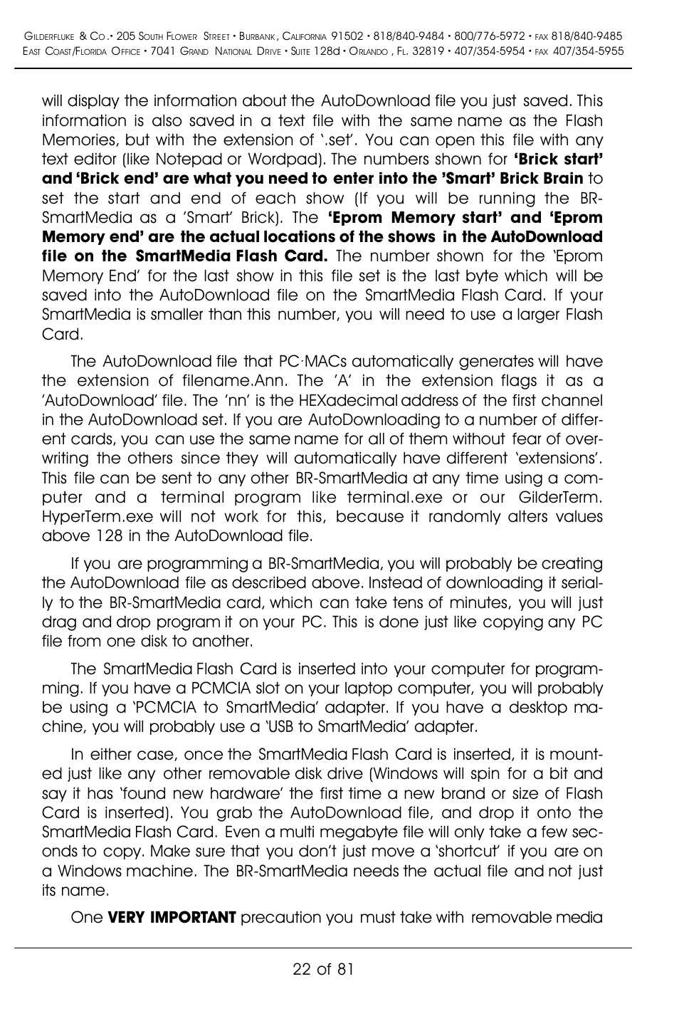 22 of 81 | Gilderfluke&Co BR-SmartMedia User Manual | Page 30 / 89