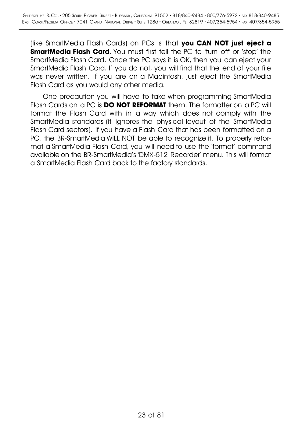 23 of 81 | Gilderfluke&Co BR-SmartMedia User Manual | Page 31 / 89