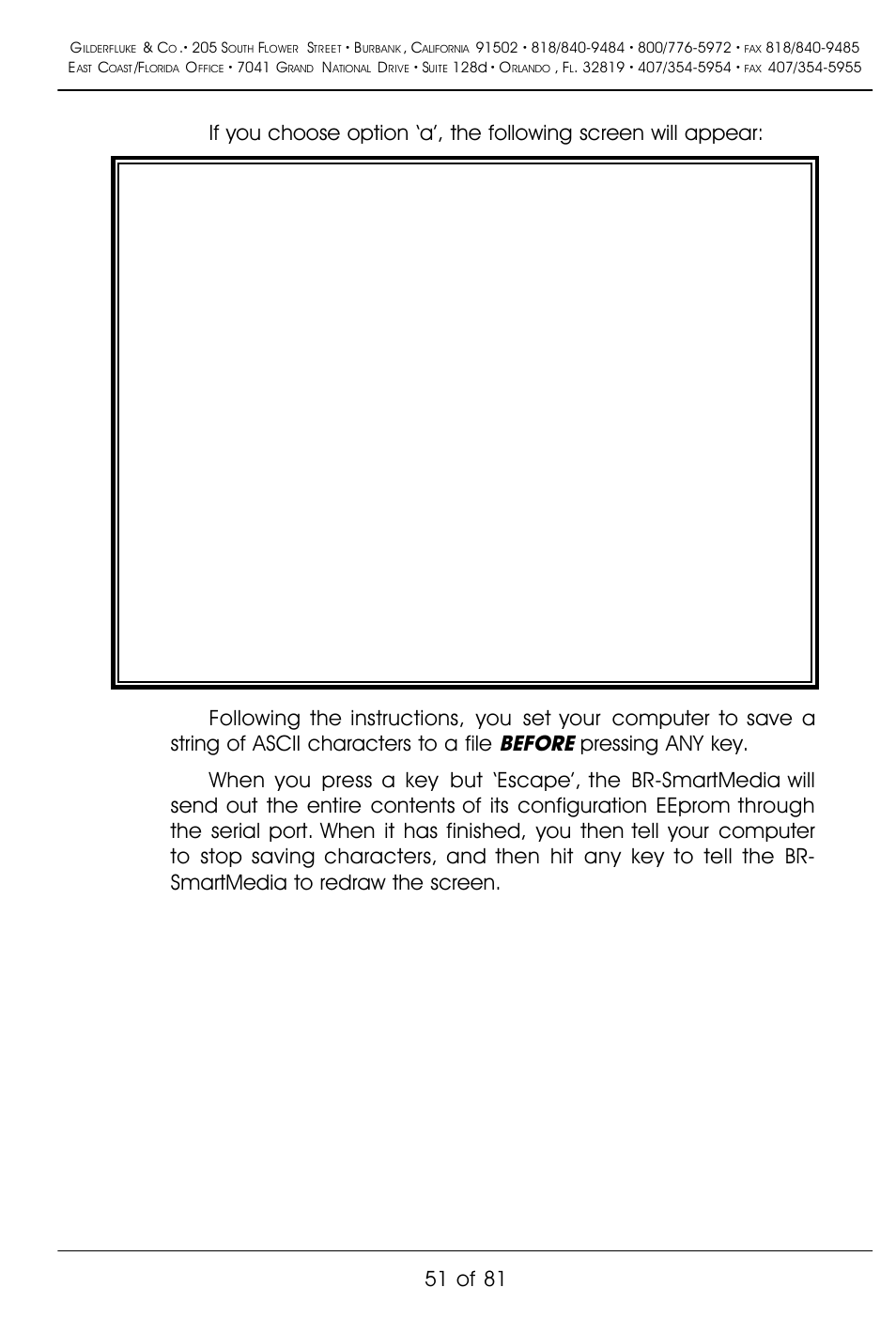 Before, 51 of 81 | Gilderfluke&Co BR-SmartMedia User Manual | Page 59 / 89
