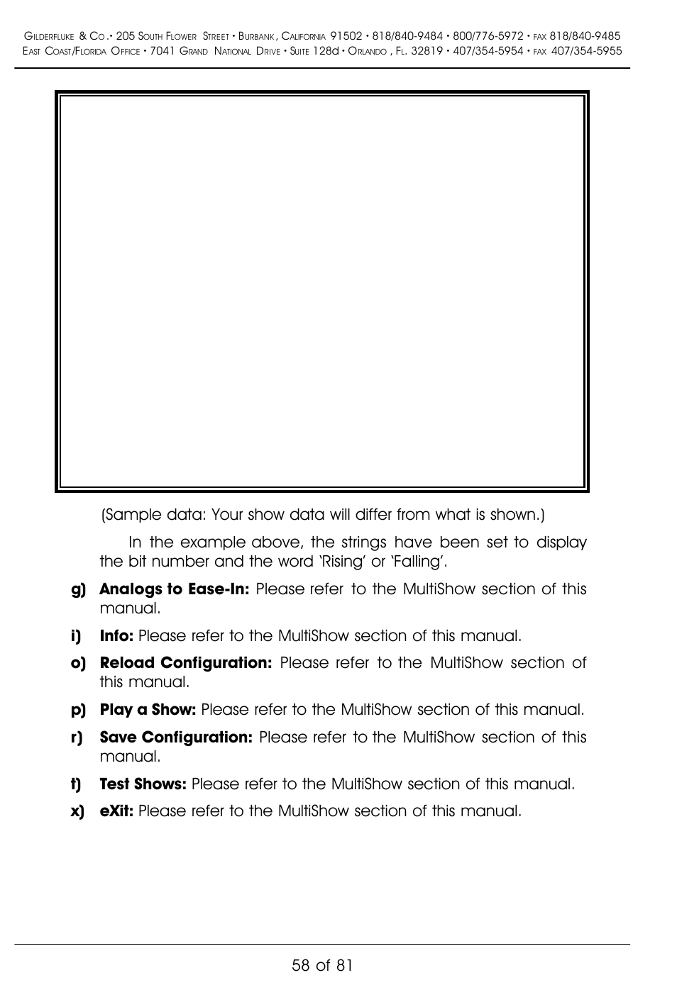 58 of 81 | Gilderfluke&Co BR-SmartMedia User Manual | Page 66 / 89