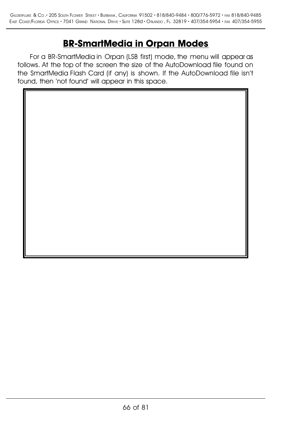 Br-smartmedia in orpan modes, 66 of 81 | Gilderfluke&Co BR-SmartMedia User Manual | Page 74 / 89