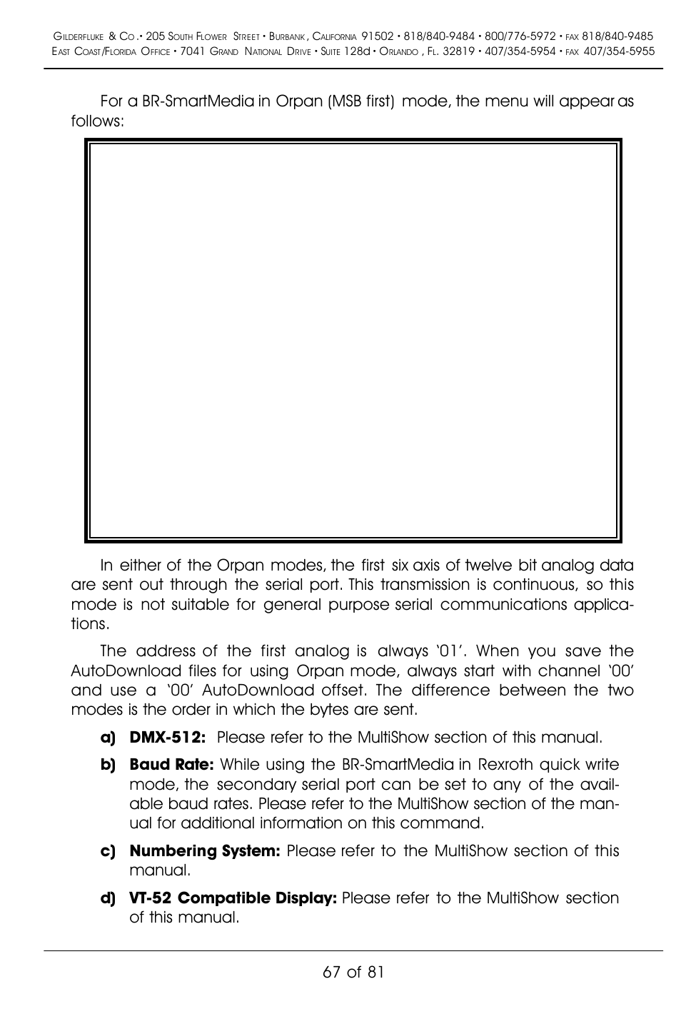 67 of 81 | Gilderfluke&Co BR-SmartMedia User Manual | Page 75 / 89