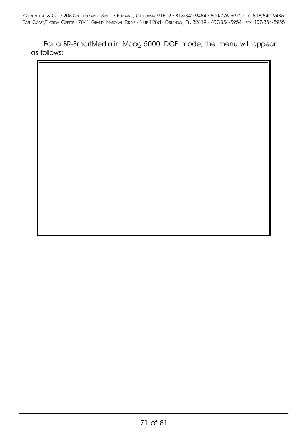 71 of 81 | Gilderfluke&Co BR-SmartMedia User Manual | Page 79 / 89
