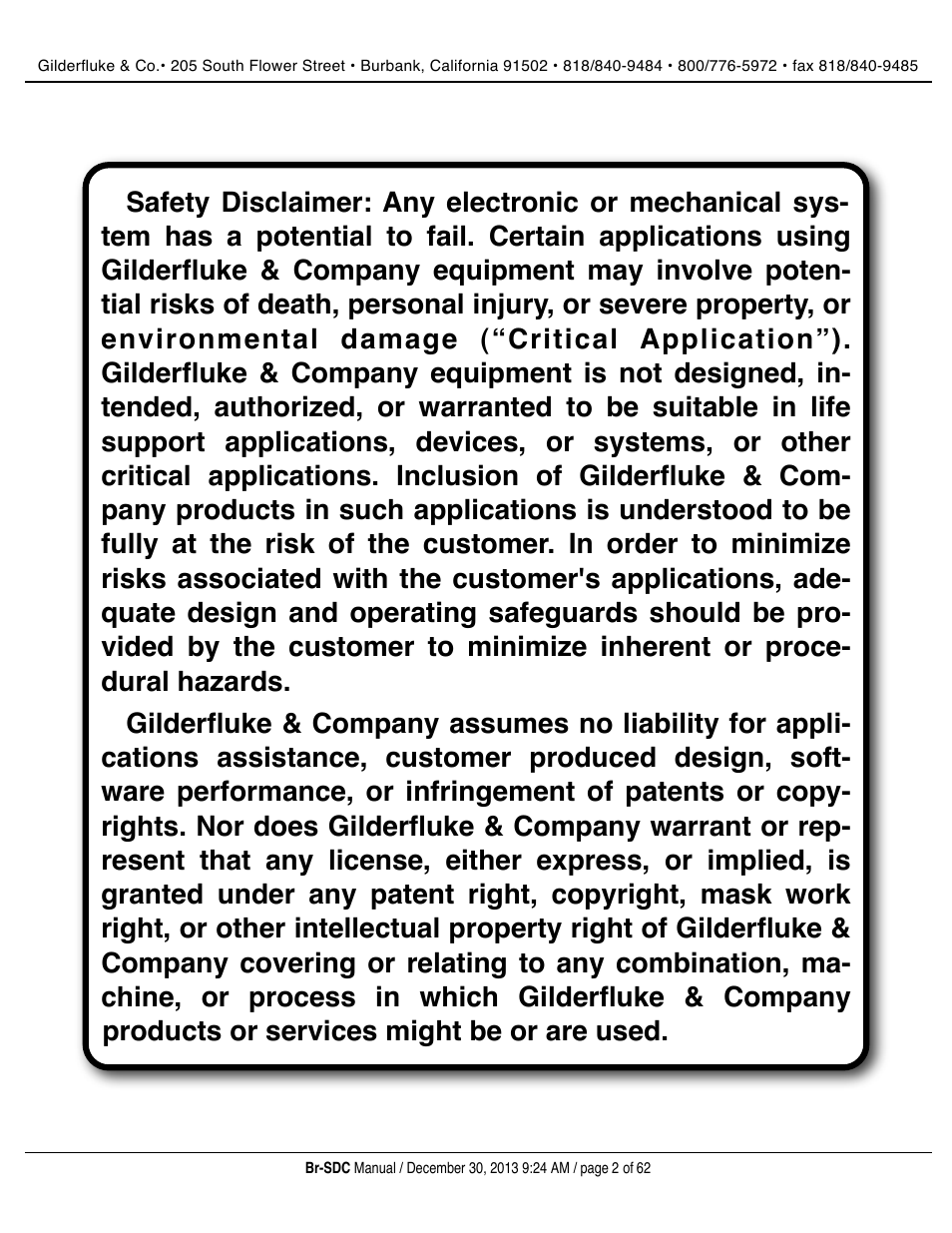 Gilderfluke&Co BR-SDC Serial Device Controller User Manual | Page 2 / 62