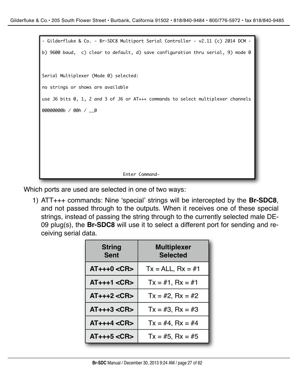 Gilderfluke&Co BR-SDC Serial Device Controller User Manual | Page 27 / 62