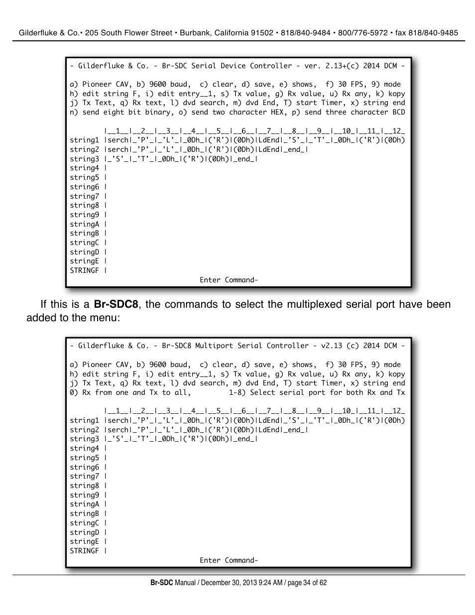Gilderfluke&Co BR-SDC Serial Device Controller User Manual | Page 34 / 62