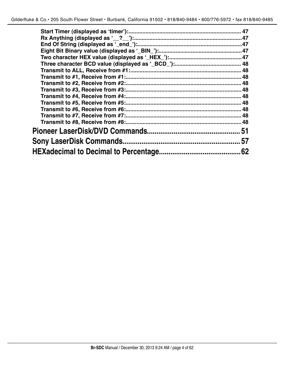 Gilderfluke&Co BR-SDC Serial Device Controller User Manual | Page 4 / 62