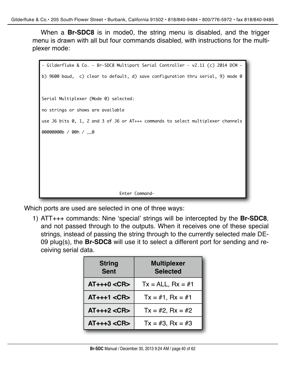 Gilderfluke&Co BR-SDC Serial Device Controller User Manual | Page 40 / 62