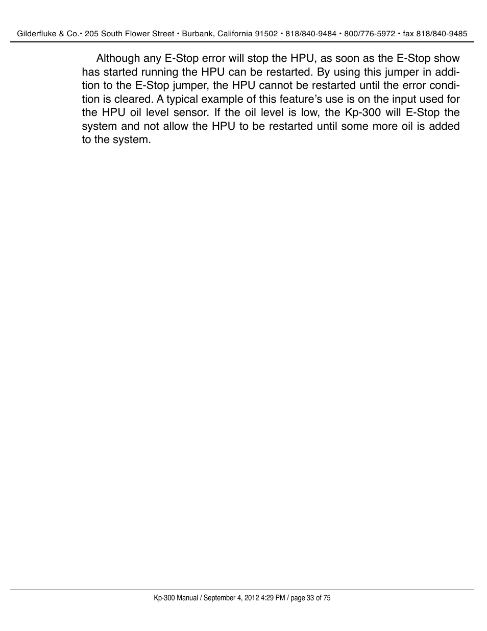 Gilderfluke&Co KP-300 Smart Brick Control Panel User Manual | Page 33 / 75