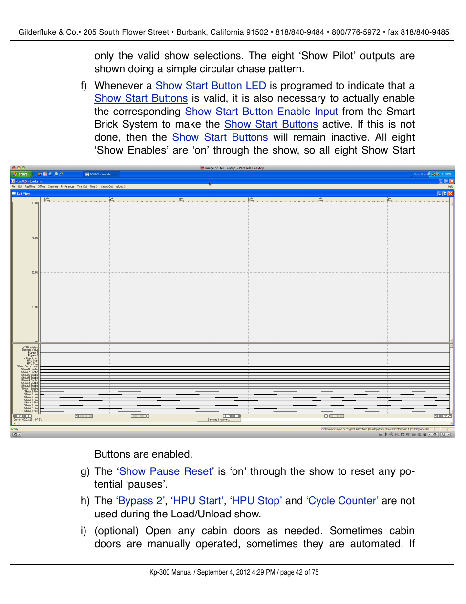 Gilderfluke&Co KP-300 Smart Brick Control Panel User Manual | Page 42 / 75