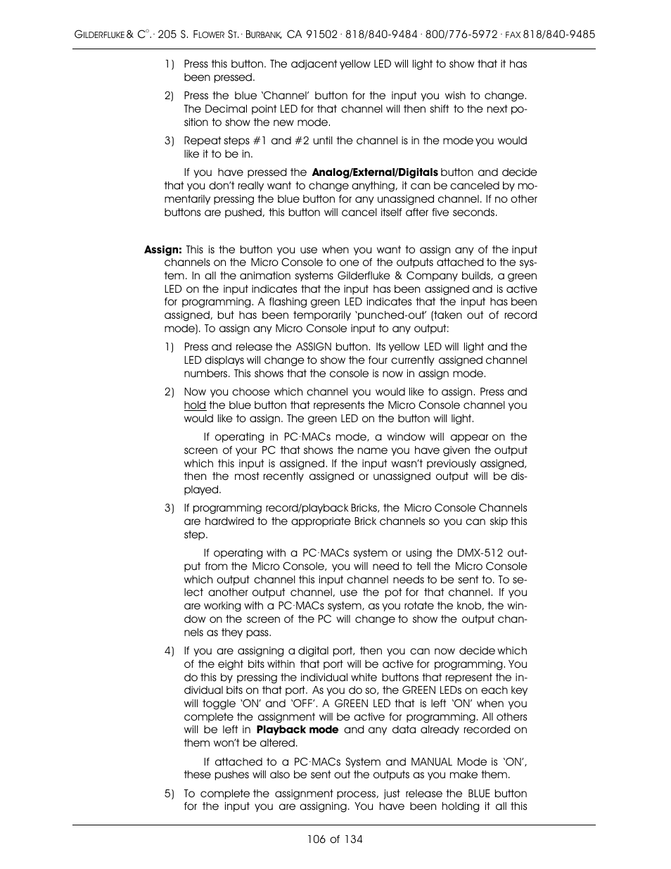 Gilderfluke&Co old Smart Brick Manual User Manual | Page 116 / 144