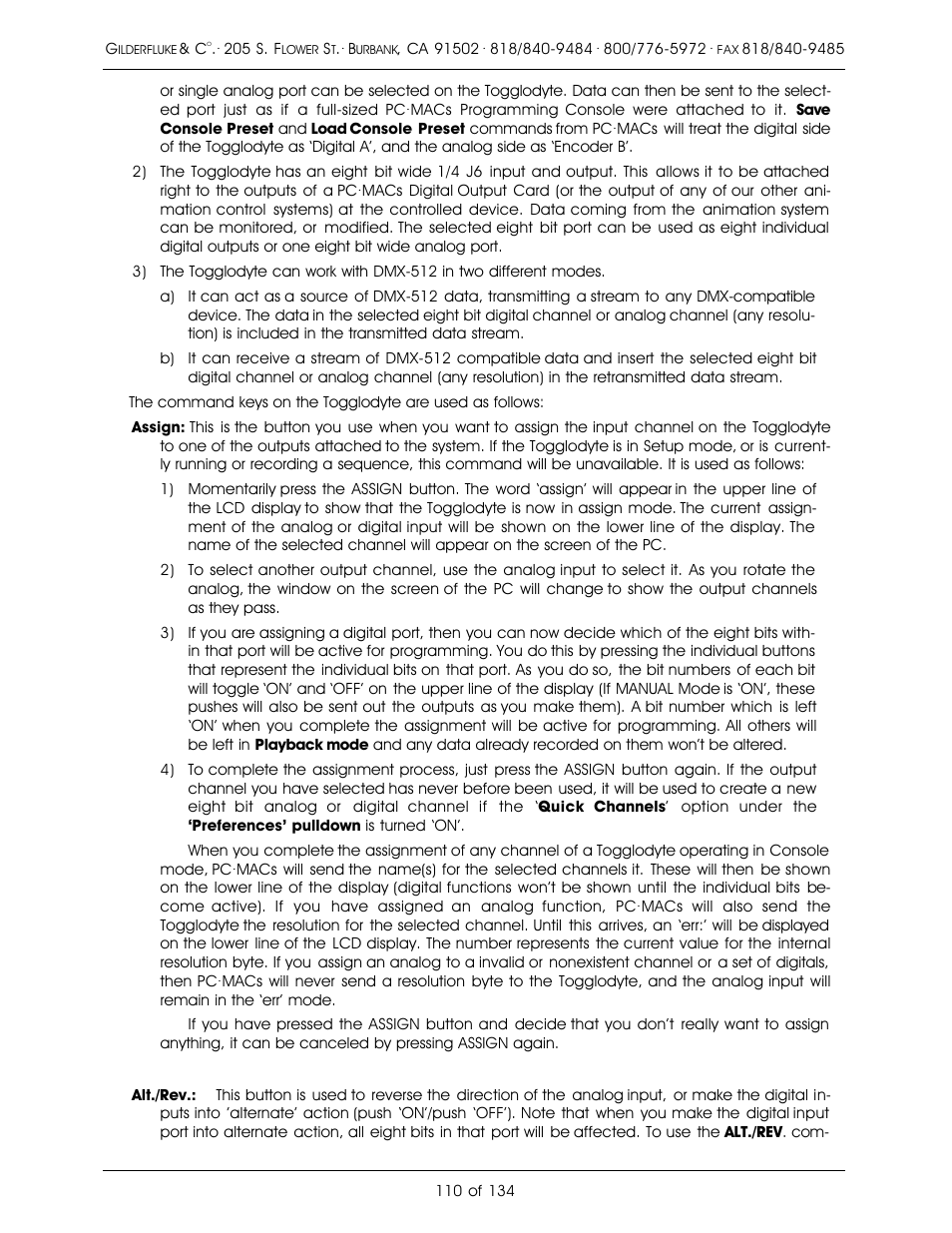 Gilderfluke&Co old Smart Brick Manual User Manual | Page 120 / 144