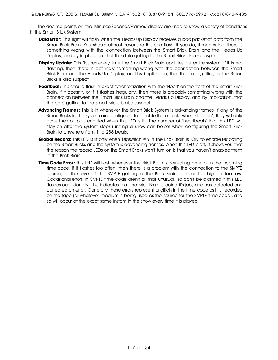 Gilderfluke&Co old Smart Brick Manual User Manual | Page 127 / 144