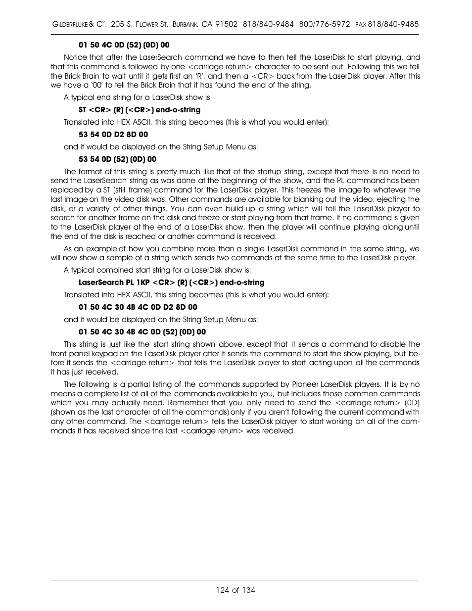 Gilderfluke&Co old Smart Brick Manual User Manual | Page 134 / 144