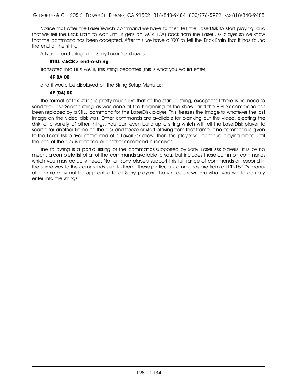 Gilderfluke&Co old Smart Brick Manual User Manual | Page 138 / 144