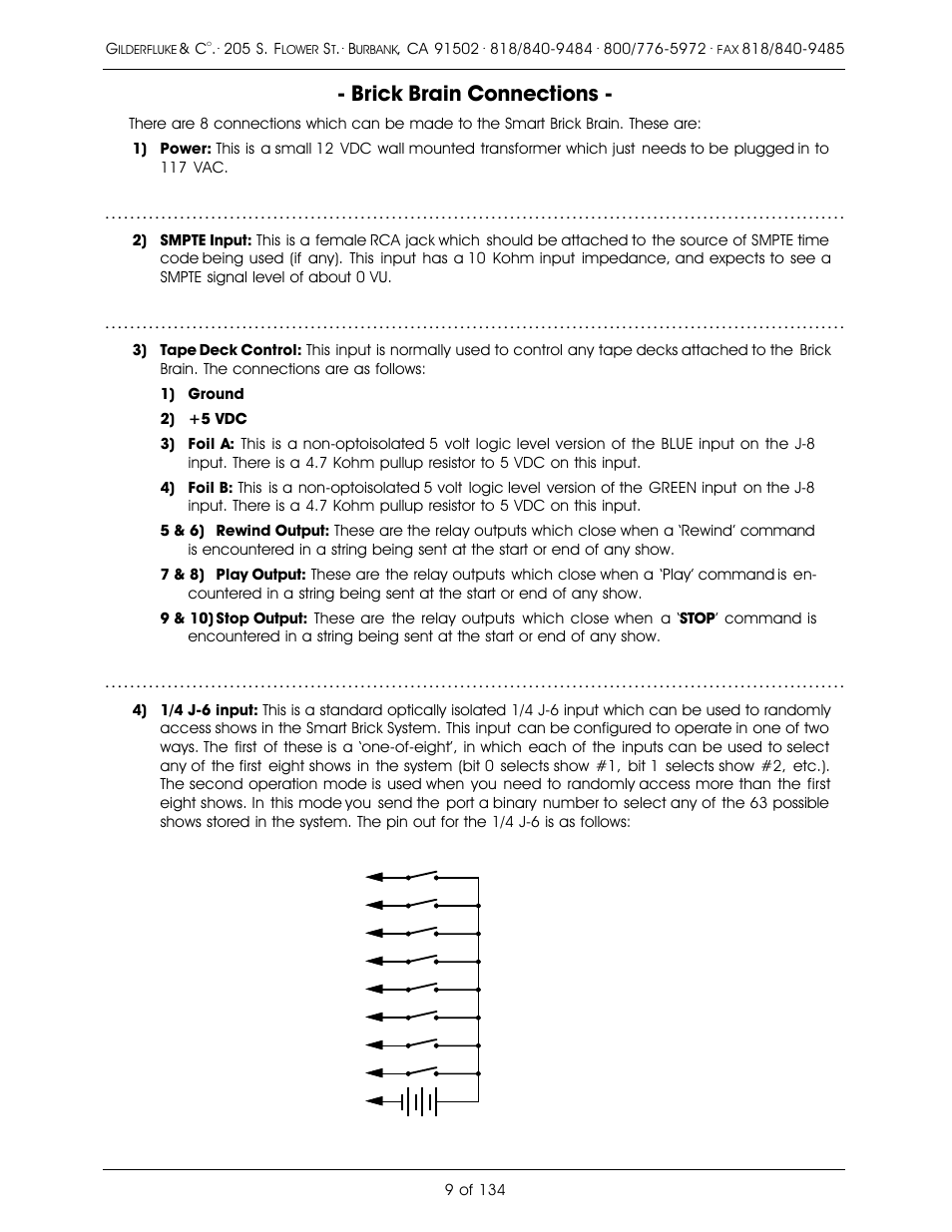 Brick brain connections | Gilderfluke&Co old Smart Brick Manual User Manual | Page 19 / 144