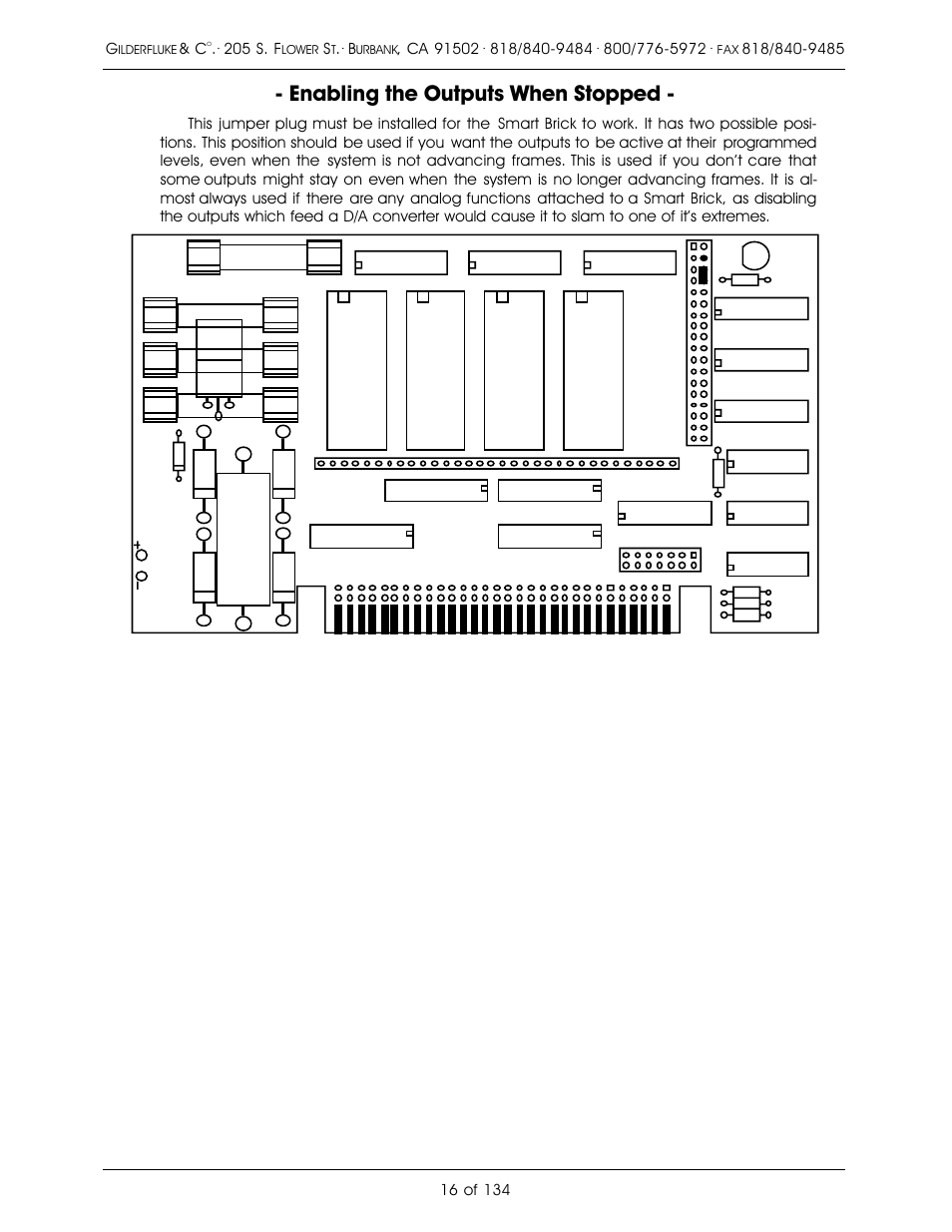 Enabling the outputs when stopped | Gilderfluke&Co old Smart Brick Manual User Manual | Page 26 / 144