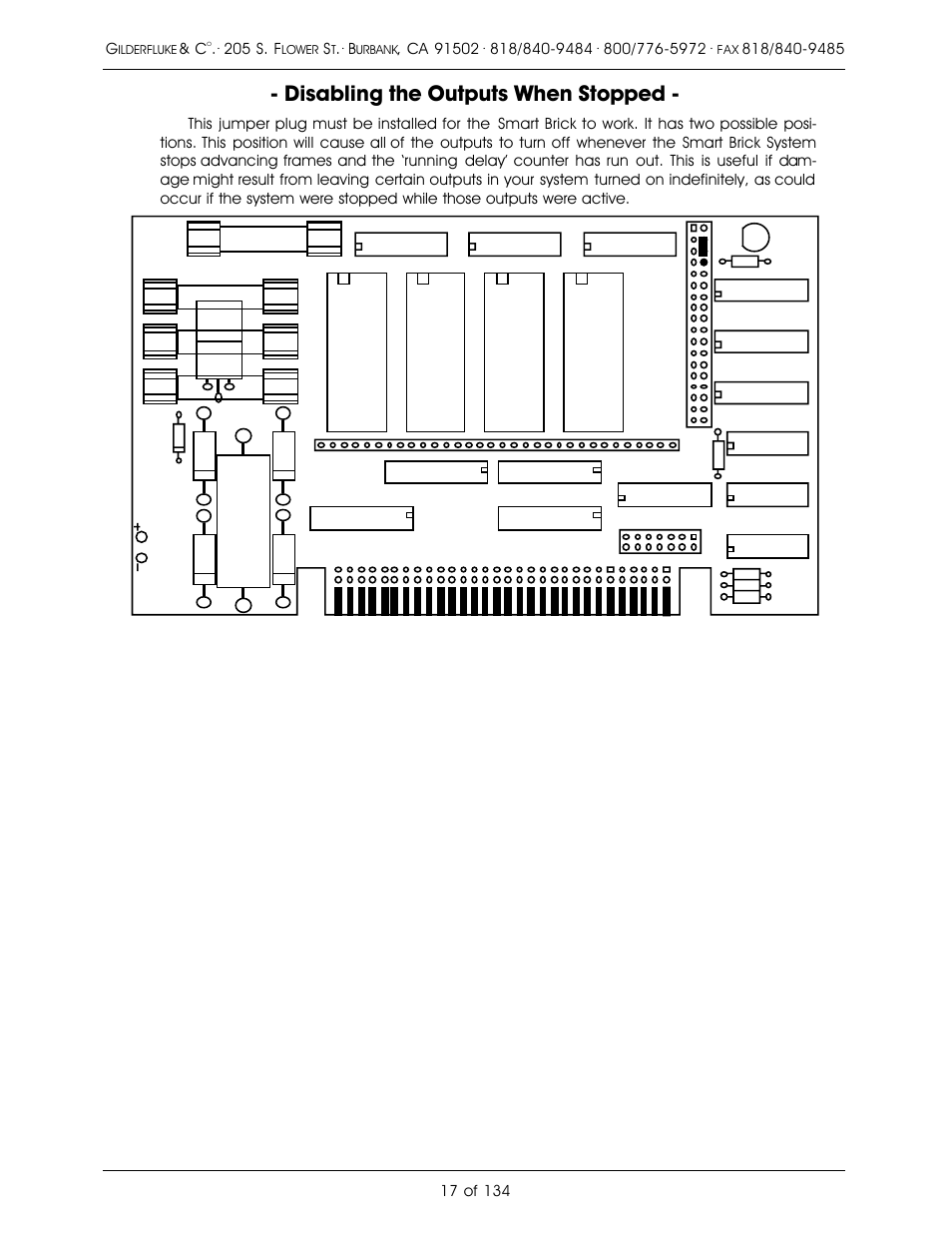Disabling the outputs when stopped | Gilderfluke&Co old Smart Brick Manual User Manual | Page 27 / 144
