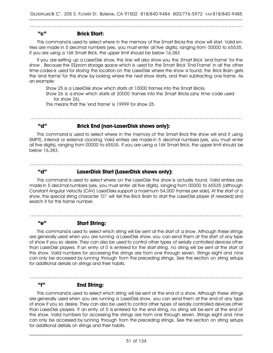 Gilderfluke&Co old Smart Brick Manual User Manual | Page 61 / 144