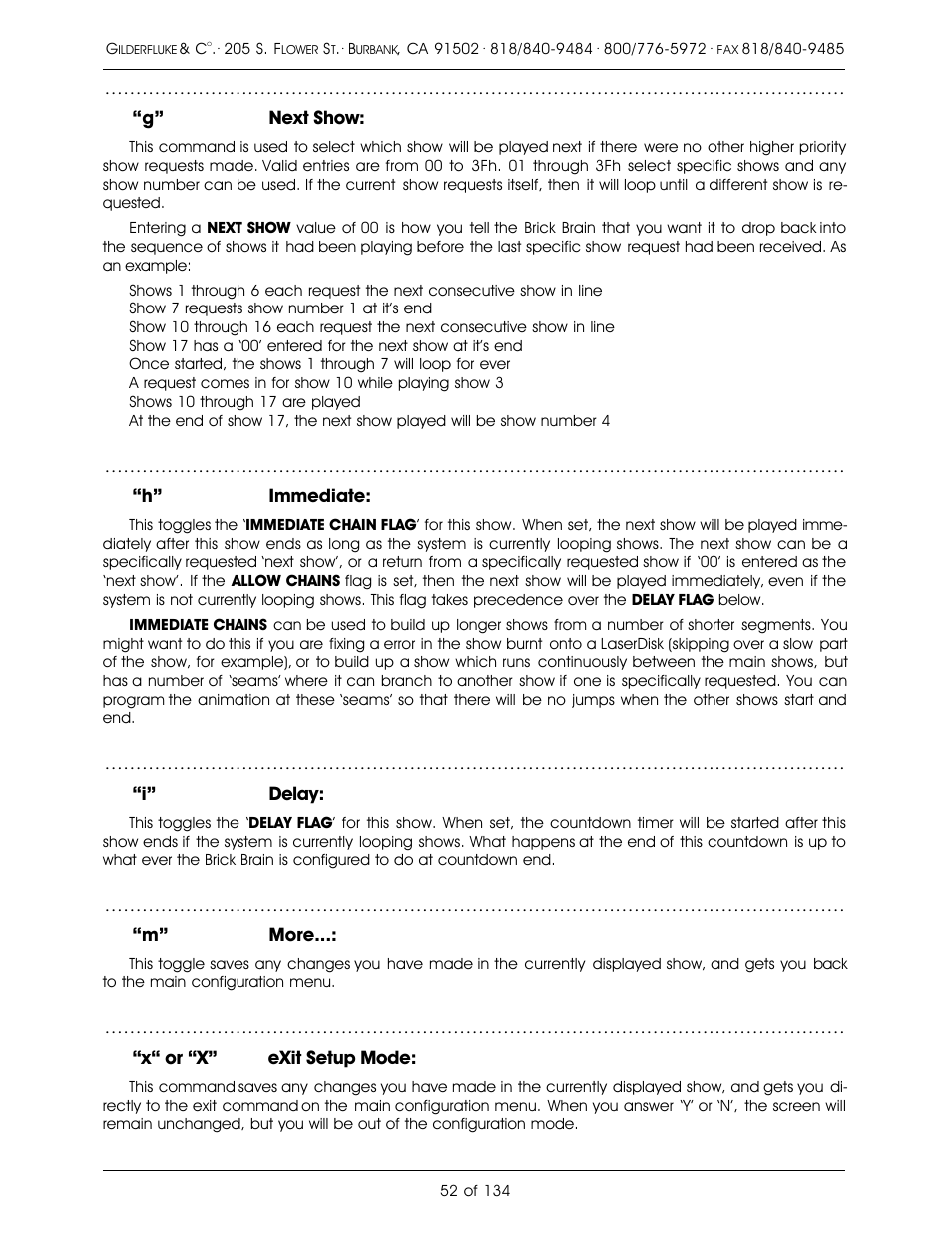 Gilderfluke&Co old Smart Brick Manual User Manual | Page 62 / 144