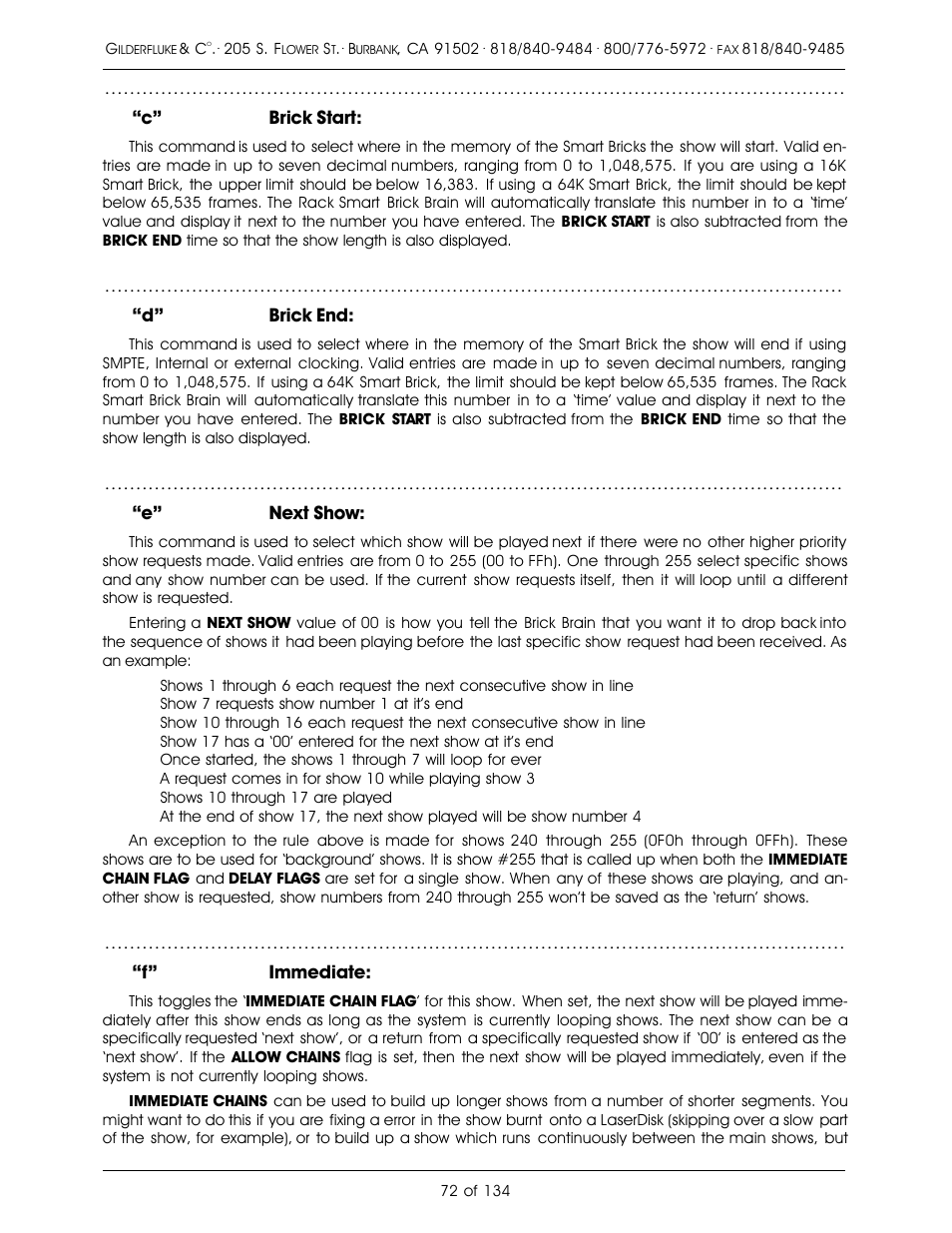 Gilderfluke&Co old Smart Brick Manual User Manual | Page 82 / 144